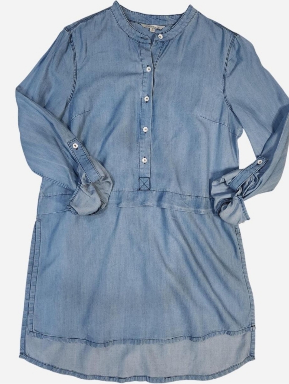 John‎ Mark Light Blue Long Sleeve Denim Tunic Dress